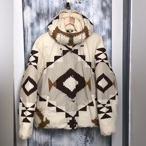 Polo Ralph Lauren Blanket-Print Southwest Down Puffer Coat Jacket XL NWT $498